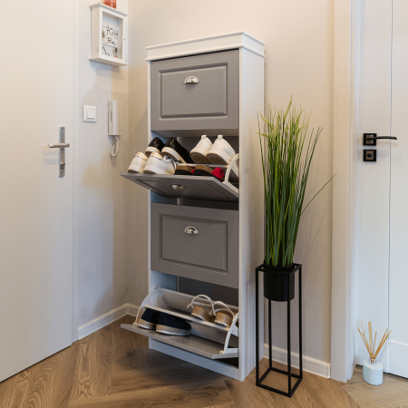 Pantofar, 4 compartimente, alb/gri, SEBER TYP 3 [4]