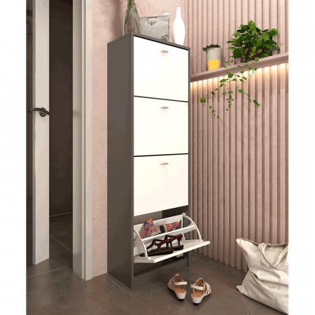 Pantofar 4 compartimente, grafit/alb, VIVAT NEW TYP 3 [1]