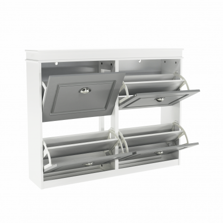 Pantofar, 4 compartimente, gri/alb, SEBER TYP 5 [2]