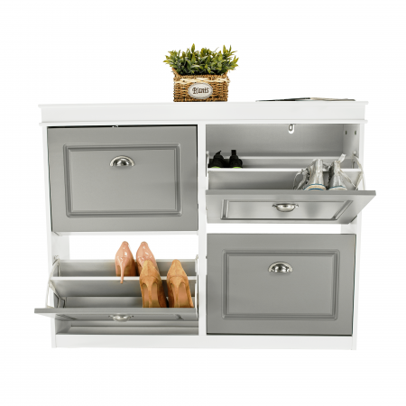 Pantofar, 4 compartimente, gri/alb, SEBER TYP 5 [9]