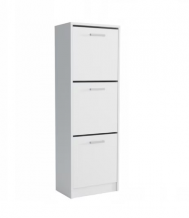 Promotia saptamanii (extra discount )  - % - Pantofar cu 3 usi, suport inclinabil, 134x45x28 cm, alb, Bortis Impex