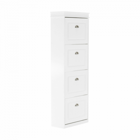 Pantofar din mdf , alb , 4 usi , suporturi duble [6]