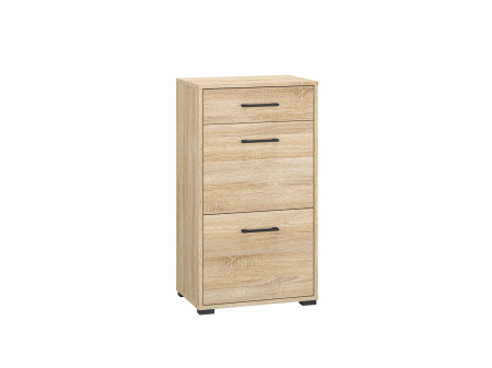 Pantofar hol /dulap pantofi/incaltaminte, 50 cm lungime x 34 cm adancime x90 cm inaltime, stejar sonoma , cu sertar si 2 usi , 4 rafturi incaltaminte, spatios, usi rabatabile, canturi abs ,Bortis [1]