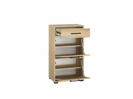 Toate Produsele - Pantofar hol /dulap pantofi/incaltaminte, 50 cm lungime x 34 cm adancime x90 cm inaltime, stejar sonoma , cu sertar si 2 usi , 4 rafturi incaltaminte, spatios, usi rabatabile, canturi abs ,Bortis