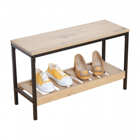 Pantofare Hol - Pantofar, stejar/negru, REST