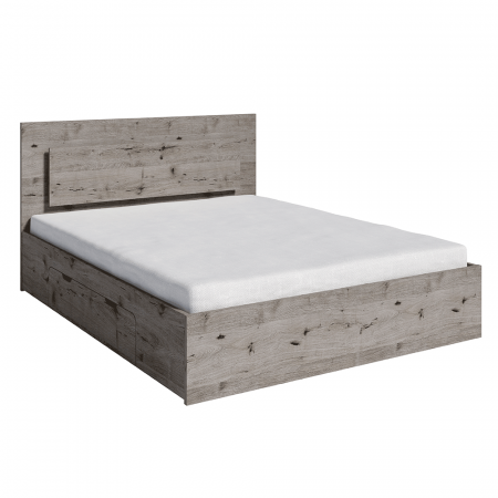 Pat 160x200, cu iluminare LED din spate, stejar welington, TOGOS [3]