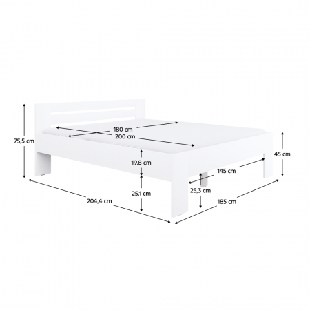 Pat, 180x200, alb, BASIS [2]