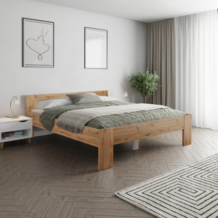 Pat, 180x200, stejar artisan, BASIS [1]