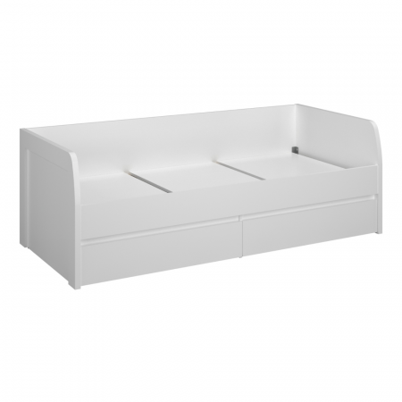 Paturi lemn & pal - Pat 2S, 90x200 alb, ERODIN