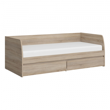 Paturi lemn & pal - Pat 2S, 90x200, stejar sonoma, NORTY TYP 28