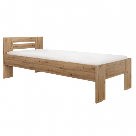 Paturi pentru copii - Pat, 90x200, stejar artisan, BASIS