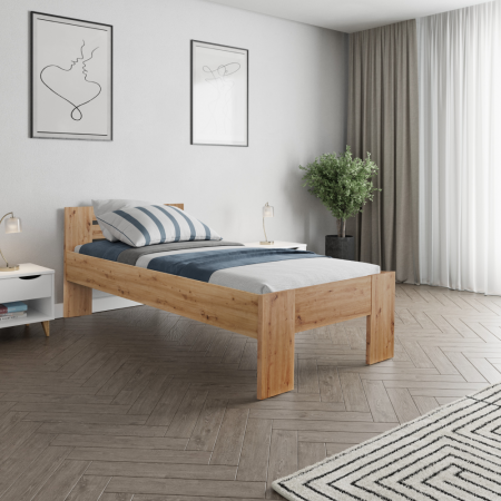 Pat, 90x200, stejar artisan, BASIS [1]