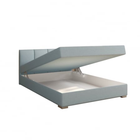 Pat boxspring 140x200, mentă, RIANA KOMFORT [3]