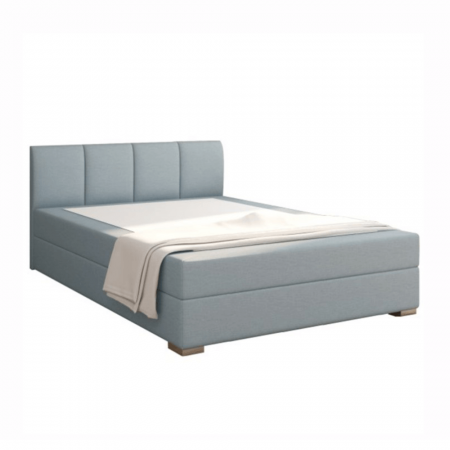 Paturi tapitate - Pat boxspring 140x200, mentă, RIANA KOMFORT
