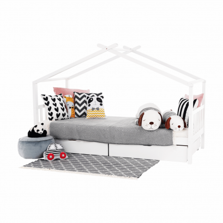 Pat cu 2 recipiente, alb, ELISIA [16]