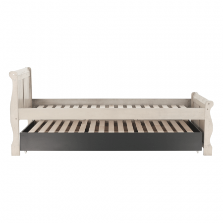 Pat cu pat suplimentar, alb antic, 90x200, ANTIKO [17]
