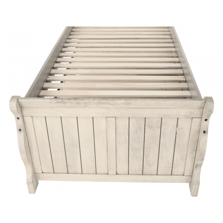 Pat cu pat suplimentar, alb antic, 90x200, ANTIKO [7]