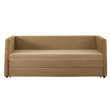 Pat cu pat suplimentar extensibil, maro, 90x200, TALNIA [4]