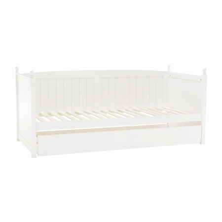 Pat cu pat suplimentar, lemn de pin, alb, 90x200, GLAMIS [8]