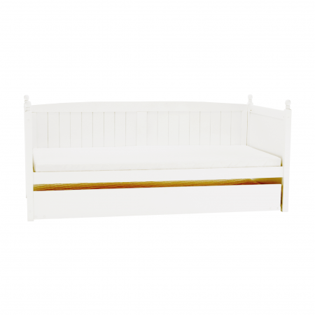 Pat cu pat suplimentar, lemn de pin, alb, 90x200, GLAMIS [16]