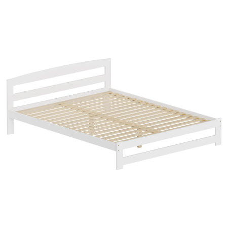 Pat cu somieră, alb, 160x200, AZRA [2]