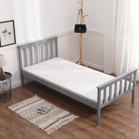 Pat cu somieră, gri, 90x200, ANATRA [5]