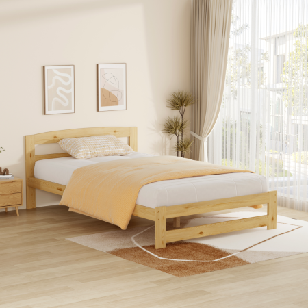 Pat cu somieră, natural, 120x200, AZRA [3]