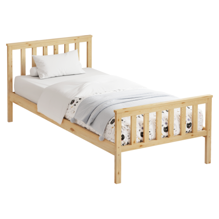 Toate Produsele - Pat cu somieră, natural, 90x200, ANATRA