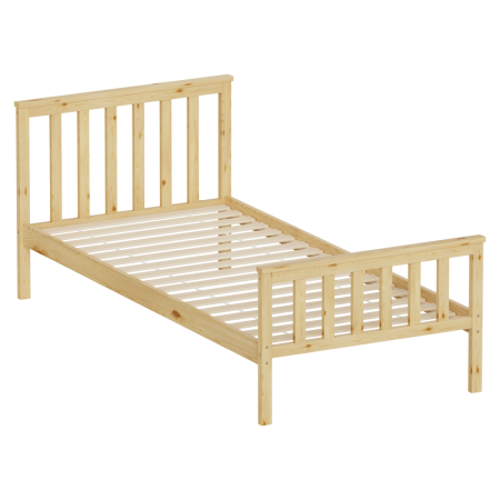 Pat cu somieră, natural, 90x200, ANATRA [3]