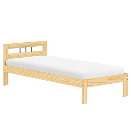 Pat cu somieră, natural, lemn de pin, 90x200, JONA NEW [1]