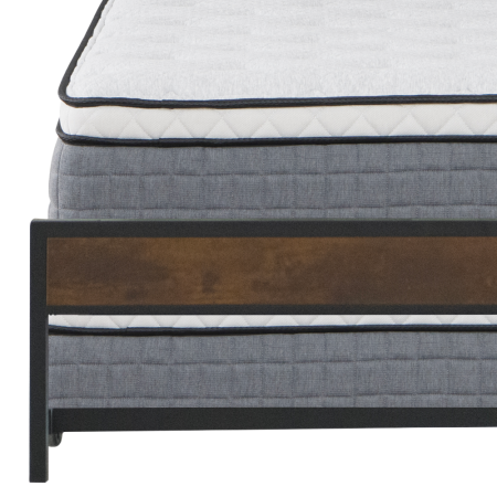 Pat cu somieră şi pat suplimentar extensibil, 160x200, negru/gri, NORDO [11]