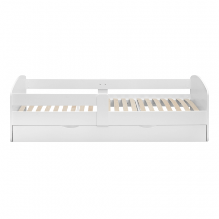 Pat cu somieră şi spaţiu de depozitare 80x160, alb, COCOLINO [3]