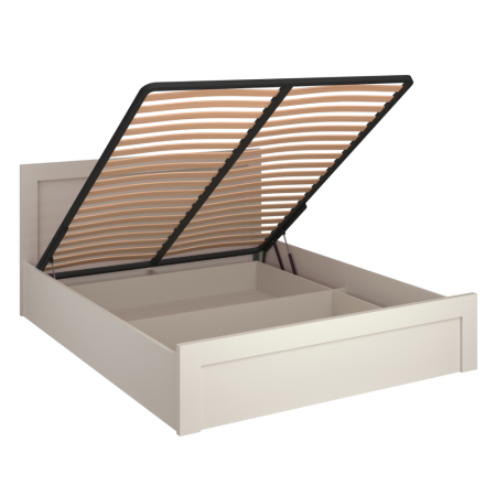 Pat cu spaţiu de depozitare, 160x200, caşmir, KAROS [2]