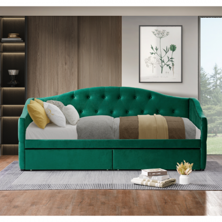 Pat cu spaţiu de depozitare, 90x200, ţesătură Velvet catifea, ZASKA [5]