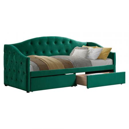 Paturi de 1 persoana - Pat cu spaţiu de depozitare, 90x200, ţesătură Velvet catifea, ZASKA