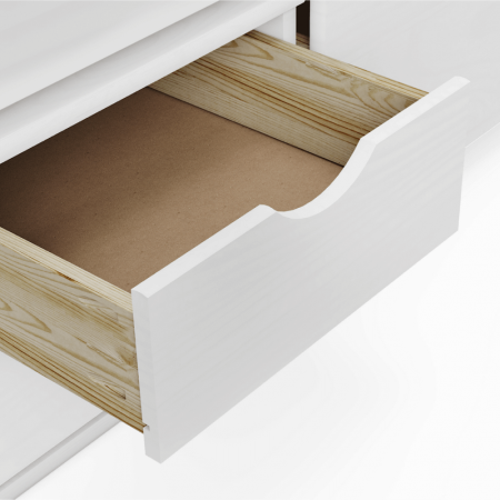 Pat cu spaţiu de depozitare, alb, lemn masiv, 90x200, MAXI NEW [2]