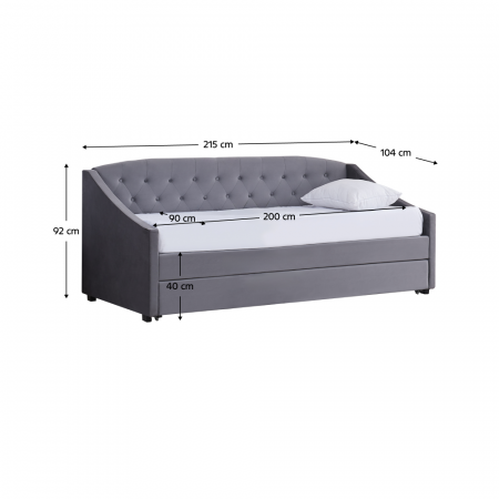 Pat extensibil, gri, ALODA [12]