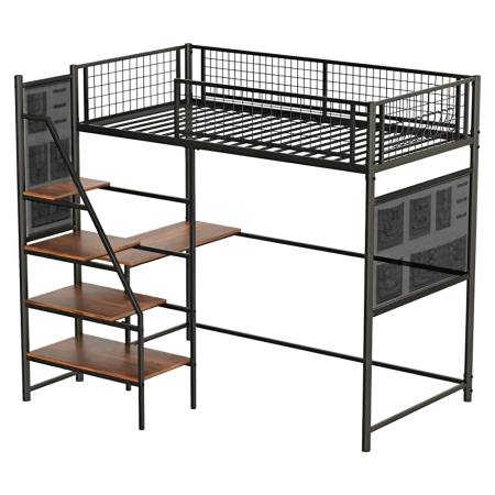 Pat înălţat cu barieră, 90x200, alb, NIVEN [5]