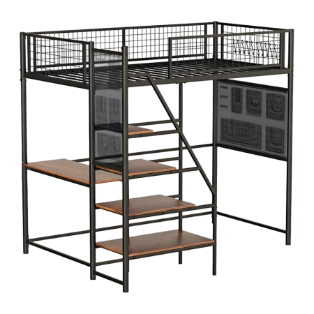 Pat înălţat cu barieră, 90x200, alb, NIVEN [6]