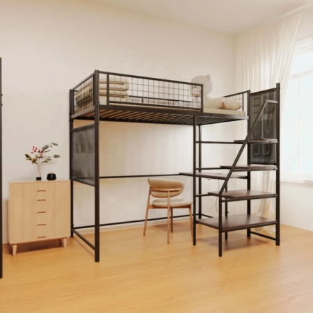 Pat înălţat cu barieră, 90x200, alb, NIVEN [3]