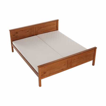 Pat, lemn de pin culoare de stejar, 160x200, PROVO NEW [17]