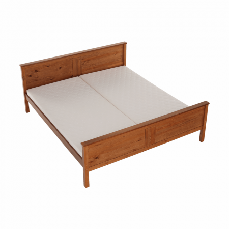 Pat, lemn de pin culoare de stejar, 180x200, PROVO [13]