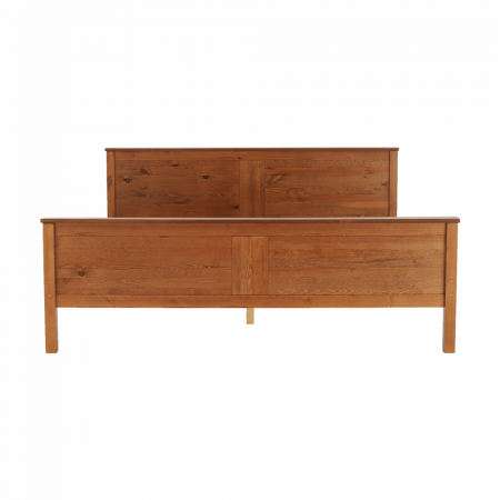 Pat, lemn de pin culoare de stejar, 180x200, PROVO [3]