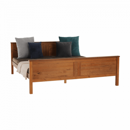 Pat, lemn de pin culoare de stejar, 180x200, PROVO [19]