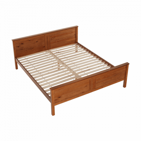 Pat, lemn de pin culoare de stejar, 180x200, PROVO [14]