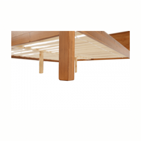 Pat, lemn de pin culoare de stejar, 180x200, PROVO [8]