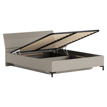 Pat matrimonial, 160x200, gri-maroniu Taupe, DOMCA [2]