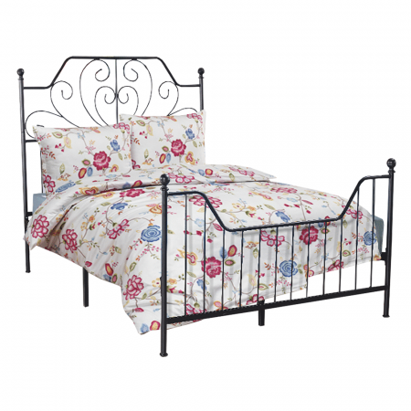 Pat metalic de dormitor 140x200 sau 160x200 , negru ,cu suport saltea inclus [3]