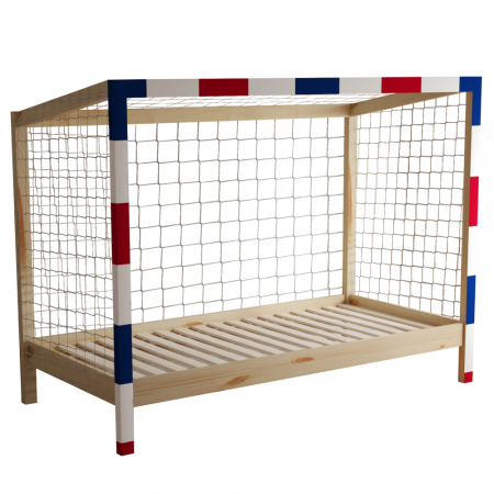 Pat Montessori, natural/alb/albastru/rosu, 90x200, FUTAL [2]