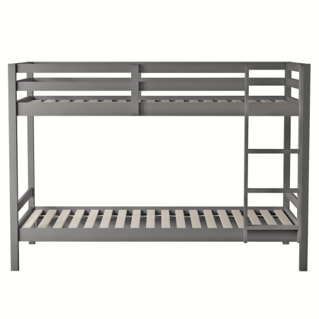 Pat supraetajat, 90x200, lemn masiv, gri, INEZA [3]